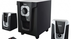 Dźwięk za grosze z dobrym basem LIFESTYLE, IT i technologie - Czy za niecałe 250 zł można kupić dobry zestaw głośników? Hama udowadnia, że tak. Za taką kwotę dostaniemy sprzęt emitujący dźwięk 2.1 wraz z dwoma głośnikami satelitarnymi oraz subwooferem, który sprawdzi się zarówno w salonie, w pokoju nastolatka jak i w biurze.