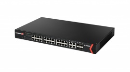 Edimax GS-5424PLC - inteligentny switch LIFESTYLE, IT i technologie - Edimax GS-5424PLC to 24-portowy przełącznik, który jest idealnym rozwiązaniem do zwiększenia odległości/prędkości połączenia z serwerem sieciowym i siecią szkieletową.