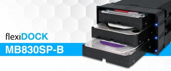 Nowość od Icy Dock – obudowa na 3 dyski flexiDOCK MB830SP-B