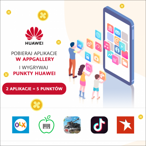 Nowe aplikacje w akcji „Pobieraj i wygrywaj” od Huawei – do zdobycia Punkty