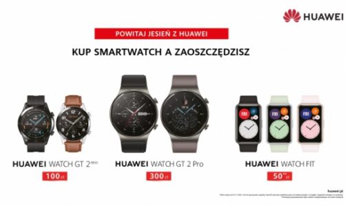 Jesienna oferta: smartwatche Huawei, w tym Watch GT 2 Pro, w atrakcyjnych cenach