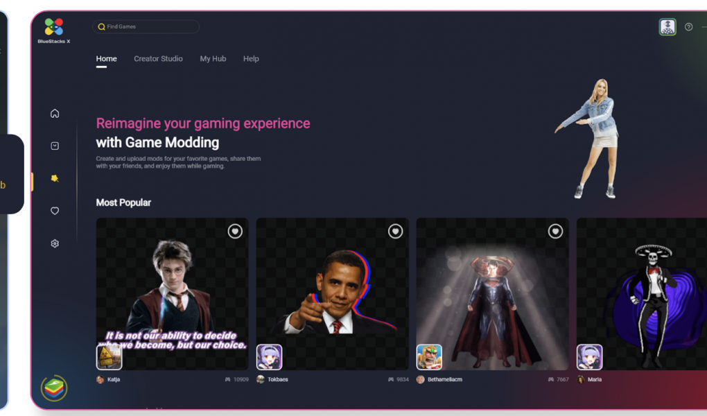 fot. now.gg – Visit Creator Hub BlueStacks uruchamia Creator Studio & Creator Hub – pierwszą na świecie platformę do modowania gier mobilnych